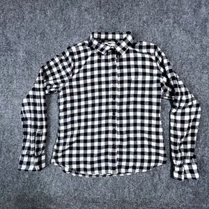 Denim & Supply Ralph Lauren Shirt Women's Large Tomboy Black White Gingham Check